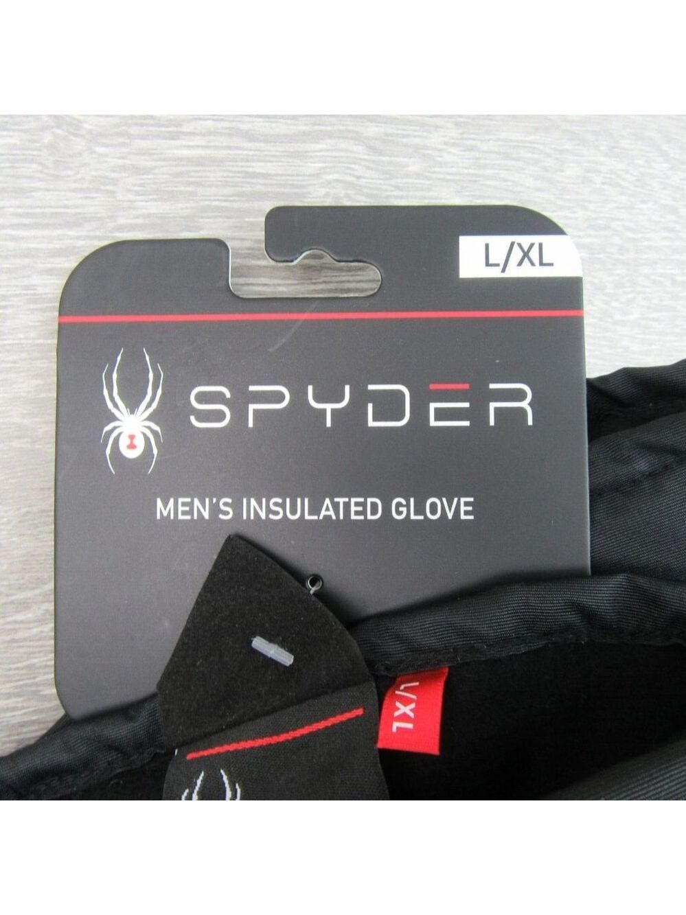 Spyder Insulated Ski Winter Snow Black Red Gloves Men's Size Large / XL NEW - Picture 4 of 11